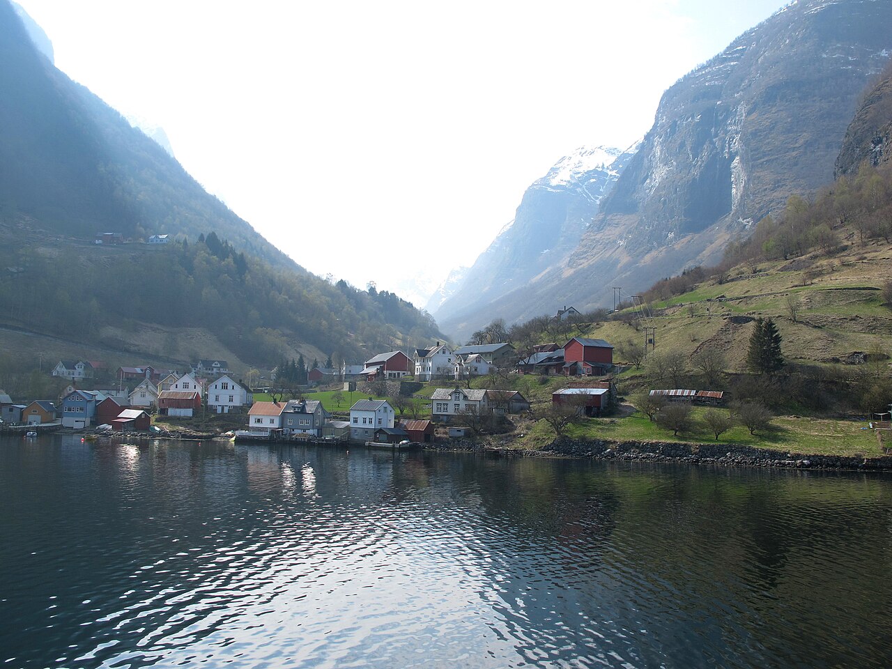 Undredal village on the Aurlandsfjord