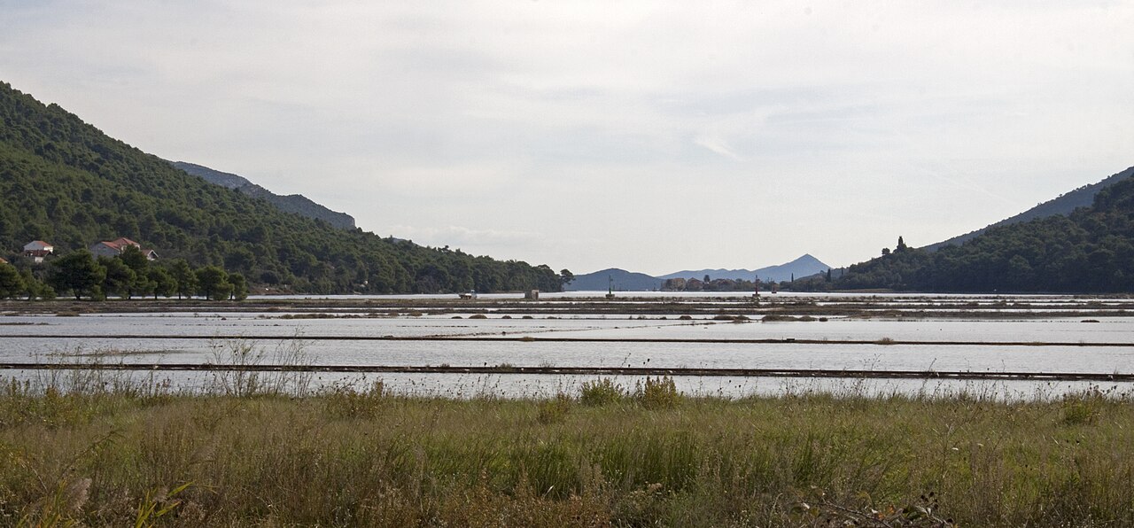 The ancient salt pans at Ston, Croatia