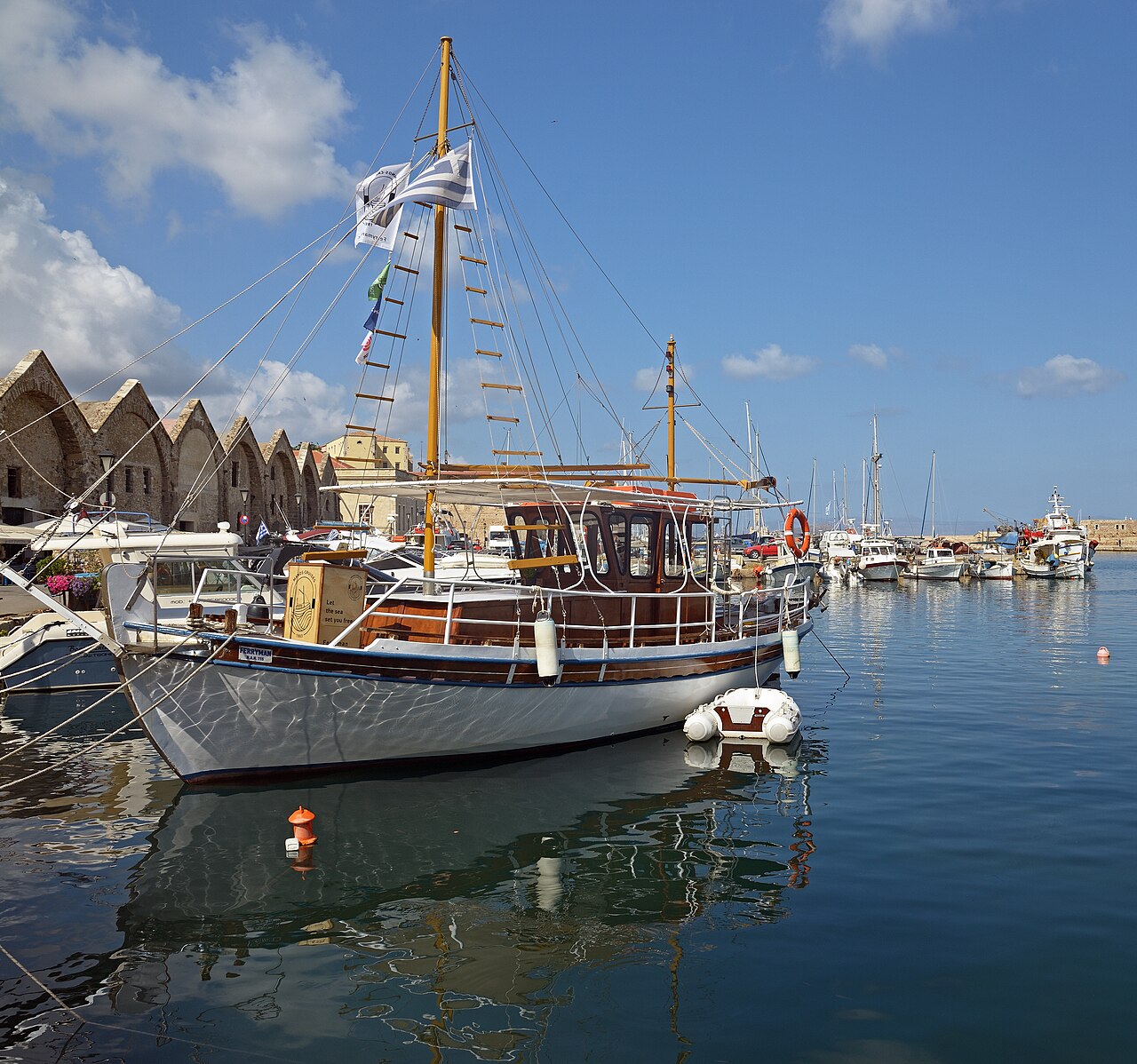 Chania harbour and Venetian shipyards, Crete